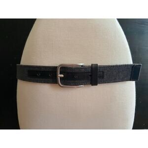 BANANA REPUBLIC Gray Wool/Leather Belt Women sz 34